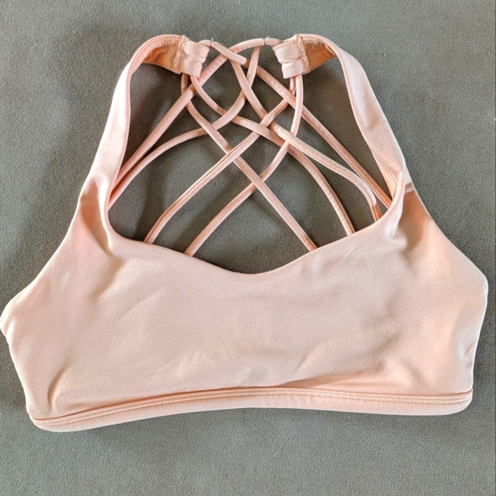 Lululemon Crisscross Back Pink Bralette Size 4